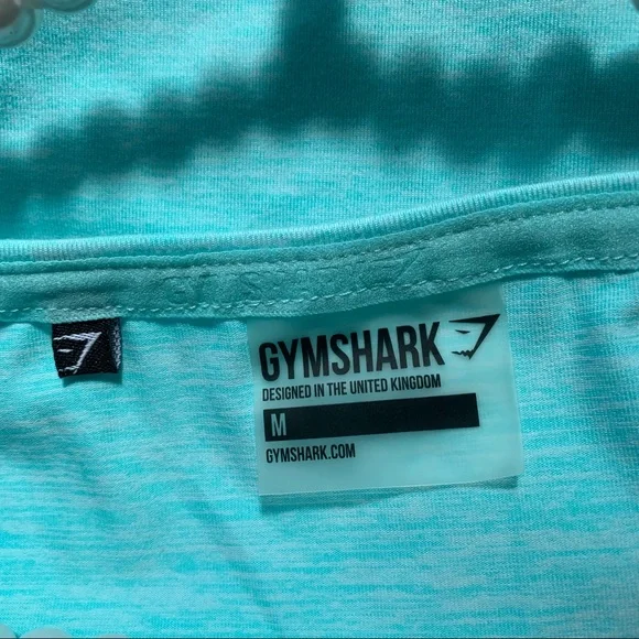 Gymshark Ballet Crop Top Pale Turquoise Marl - Picture 6 of 7